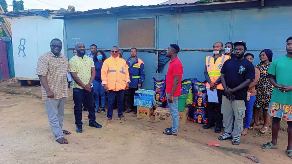 NADMO and Adentan MP Support Fire Victims with Relief Items and GH₵5,000 at Little Roses