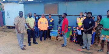 NADMO and Adentan MP Support Fire Victims with Relief Items and GH₵5,000 at Little Roses
